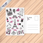 โปสการ์ด Postcard สไตล์การออกแบบดีไซน์ด้วยภาพน่ารักๆนำมาจัดวางบนโปสการ์ดอย่างลงตัวสวยงาม โปสการ์ด ไว้สำหรับ ส่งบทความถึงคนสำคัญ // ตัวอย่างดีไซน์ โปสการ์ด Postcard พิมพ์โปสการ์ด โปสการ์ดสวยๆ Chill Shop Package