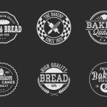 ฉลากสำหรับธุรกิจคุณ สไตล์การออกแบบดีไซน์โดยการใช้โทนสีดำเพิ่มความทันสมัยของโลโก้ ฉลากไว้ใช้แปะกับแพคเกจเกี่ยวกับธุรกิจร้านเบอเกอรี่ // ตัวอย่างดีไซน์ สติ๊กเกอร์ฉลาก Chill Shop Package