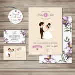 การ์ดแต่งงาน Wedding card สไตล์การออกแบบดีไซน์โดยการใช้สีม่วงอ่อนๆและจัดวางรูปภาพบ่าวสาวสร้างความโดดเด่นให้กับการ์ดแต่งงาน การ์ดงานแต่ง ไว้สำหรับ เรียนเชิญแขกผู้มีเกียรติเข้ามาร่วมงานแต่งงาน // ตัวอย่างดีไซน์ การ์ดแต่งงาน การ์ดเชิญ การ์ดสวยๆ