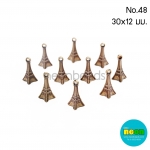 ลูกปัดอะคริลิกสีทองเหลืองNo.48.หอไอเฟล30*12mm.