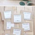 ไอเดียสำหรับการพิมพ์ สติ๊กเกอร์ฉลากสินค้า // สไตล์การออกแบบ ดีไซน์เรียบๆ ฉลากใช้สำหรับ แปะกับซองกระดาษ