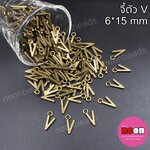 NO.80.จี้ตัว Vขนาด6*15มิล.