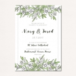 การ์ดแต่งงาน Wedding card สไตล์การออกแบบดีไซน์แบบใช้โทนสีขาวสะอาดตาและตกแต่งลวดลายดอกไม้อย่างสวยงาม การ์ดงานแต่ง ไว้สำหรับ เรียนเชิญแขกผู้มีเกียรติเข้ามาร่วมงานแต่งงาน // ตัวอย่างดีไซน์ การ์ดแต่งงาน การ์ดเชิญ การ์ดสวยๆ