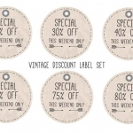 ป้ายสินค้า Hang Tag ป้ายกระดาษ สไตล์การออกแบบดีไซน์แบบเรียบๆแต่ดูดีมีสไตล์ ป้ายสินค้าไว้สำหรับประชาสัมพันธ์แก่ลูกค้าเกี่ยวกับการลดราคาสินต้าเฉพาะช่วงเวลาที่กำหนดเท่านั้น // ตัวอย่างดีไซน์ ป้ายสินค้า Hang Tag ป้ายกระดาษ