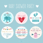 ฉลากแม่และเครื่องใช้ของเด็ก สไตล์การออกแบบดีไซน์แบบใช้สีหวานพาสเทลทำให้ดูสบายตา ฉลากไว้ใช้แปะกับแพคเกจของเล่นเด็ก // ตัวอย่างดีไซน์ สติ๊กเกอร์ฉลาก Chill Shop Package