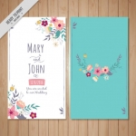 การ์ดแต่งงาน Wedding card สไตล์การออกแบบดีไซน์นำเอาดอกไม้ที่มีสีสันสวยงามมาตกแต่งและจัดวางตัวหนังสือได้อย่างลงตัว การ์ดงานแต่ง ไว้สำหรับ เรียนเชิญแขกผู้มีเกียรติเข้ามาร่วมงานแต่งงาน // ตัวอย่างดีไซน์ การ์ดแต่งงาน การ์ดเชิญ การ์ดสวยๆ