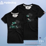 เสื้อยืดแขนสั้นผู้หญิง rudedog รุ่น Est.Point (อีเอสทีพ้อยส์) สีดำ