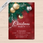 โปสเตอร์ Poster สไตล์การออกแบบดีไซน์วันคริสมาสและตกแต่งด้วยโทนสีแดงเพิ่มลูกเล่นด้วยลูกบอลหลากสี โปสเตอร์ ไว้สำหรับ แจ้งประชาสัมพันธ์กิจกรรม // ตัวอย่างดีไซน์ โปสเตอร์ Poster โปสเตอร์โฆษณา โปสเตอร์สวยๆ Chill Shop Package