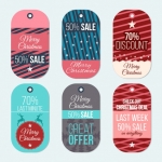 ป้ายสินค้า Hang Tag ป้ายกระดาษ สไตล์การออกแบบดีไซน์แบบเรียบๆแต่ดูดีมีสไตล์ ป้ายสินค้าไว้สำหรับประชาสัมพันธ์แก่ลูกค้าเกี่ยวกับสินค้าลดราคาในช่วงเทศกาลคริสมาส // ตัวอย่างดีไซน์ ป้ายสินค้า Hang Tag ป้ายกระดาษ