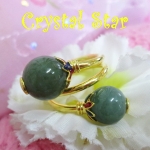 แหวนทองไมครอน+หยกพม่า