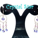 ต่างหูเงินและคริสตัล Swarovski