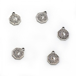 No.49จี้รูปหยินหยาง สีเงิน13mm.