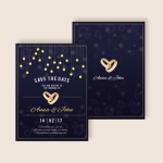 การ์ดแต่งงาน Wedding card สไตล์การออกแบบดีไซน์แบบใช้โทนสีครามเข้มๆและจัดวางตัวหนังสืออย่างสวยงามไม่เหมือนใคร การ์ดงานแต่ง ไว้สำหรับ เรียนเชิญแขกผู้มีเกียรติเข้ามาร่วมงานแต่งงาน // ตัวอย่างดีไซน์ การ์ดแต่งงาน การ์ดเชิญ การ์ดสวยๆ