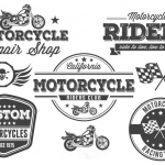 ฉลากสำหรับธุรกิจคุณ สไตล์การออกแบบดีไซน์แบบเรียบๆแต่มีสไตล์ ฉลากไว้ใช้แปะกับแพคเกจเกี่ยวกับธุรกิจร้านรถมอเตอร์ไซค์ชอปเปอร์ // ตัวอย่างดีไซน์ สติ๊กเกอร์ฉลาก Chill Shop Package