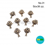 ลูกปัดอะคริลิกสีทองเหลืองNo.31.ผู้หญิงเต้นรำ56*38mm.