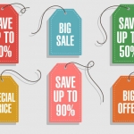 ป้ายสินค้า Hang Tag ป้ายกระดาษ สไตล์การออกแบบดีไซน์แบบใช้สีหวานๆดูสวยงามหรูหรา ป้ายสินค้าไว้สำหรับประชาสัมพันธ์แก่ลูกค้าเกี่ยวกับช่วงลดราคาสินค้าเป็นพิเศษ // ตัวอย่างดีไซน์ ป้ายสินค้า Hang Tag ป้ายกระดาษ