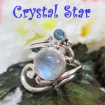 แหวนเงินมูนสโตน+บลูโทปาซ