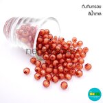 ลูกปัดทับทิมกรอบ 10มม.สีน้ำตาล/500กรัม