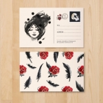 โปสการ์ด Postcard สไตล์การออกแบบดีไซน์ด้วยกราฟิกสวยๆทำให้โปสการ์ดดูดีมีราคา โปสการ์ด ไว้สำหรับ ส่งบทความถึงคนสำคัญ // ตัวอย่างดีไซน์ โปสการ์ด Postcard พิมพ์โปสการ์ด โปสการ์ดสวยๆ Chill Shop Package