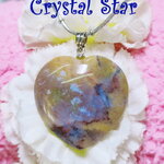 จี้อาเกตรูปหัวใจ