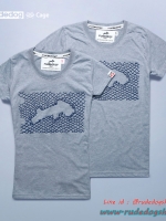 เสื้อยืด rudedog รุ่น Cage "เคช" สีเทา-ท็อปดาย ไซต์ L