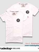 เสื้อยืดผู้หญิง rudedog รุ่น Deluxe สีขาว ไซต์ M