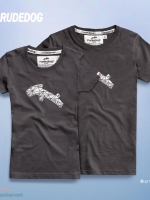 เสื้อยืดแขนสั้นคอกรม รุ่น BIGDOG 2019 M สีเทาดิน