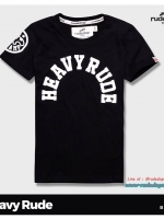 เสื้อยืด Rudedog รุ่น Heavy Rude สีดำ ( Black )