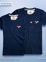 เสื้อยืดแขนสั้นคอกรม รุ่น MIni Super (มินิซุปเปอร์) M สีกรมท่า