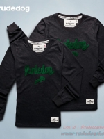 เสื้อยืดแขนยาว Rudedog รุ่น Romio สีเทาดำ ไซต์ L