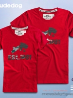 เสื้อยืดผู้หญิง rudedog รุ่น Est.Point สีแดง ไซต์ L