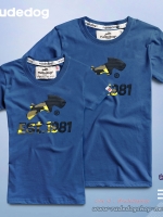 เสื้อยืดผู้หญิง rudedog รุ่น Est.Point สีฟ้า-ดีฟซี ไซต์ L