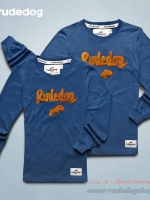 เสื้อยืดแขนยาว Rudedog รุ่น Romio สีฟ้าดีฟซี ไซต์ S