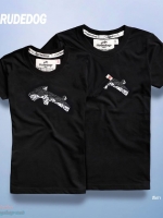 เสื้อยืดแขนสั้นคอกรม รุ่น BIGDOG 2019 M สีดำ