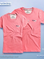 เสื้อยืดแขนสั้นคอกรม รุ่น MIni Super (มินิซุปเปอร์) M สีชมพู