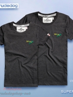 เสื้อยืดแขนสั้นคอกรม รุ่น MIni Super (มินิซุปเปอร์) M สีเทาดำ