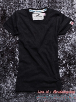 เสื้อยืดผู้หญิง rudedog รุ่น Clear สีเทาดำ ไซต์ M