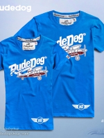 เสื้อยืดผู้หญิง rudedog รุ่น Airline (แอร์ไลน์) สีน้ำเงิน ไซต์ M