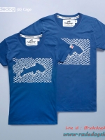 เสื้อยืด rudedog รุ่น Cage "เคช" สีฟ้าดีฟซี ไซต์ M