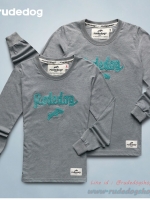 เสื้อยืดแขนยาว Rudedog รุ่น Romio สีเทา-ท็อปดาย ไซต์ L