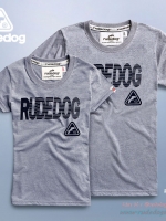 เสื้อยืดแขนสั้น Rudedog รุ่น Fast Lane (ฟาสต์เลน) สีเทา-ท็อปดาย ( Top Die )