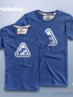 เสื้อยืดแขนสั้น Rudedog รุ่น Captain กัปตัน สีฟ้า-ดีฟซี ( Deep Sea )