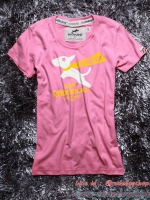 เสื้อยืดผู้หญิง รุ่น SuperDog สีชมพู ไซต์ M