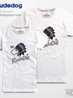 เสื้อยืดผู้หญิง rudedog รุ่น Indian (อินเดียน) สีขาว ไซต์ S