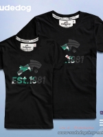 เสื้อยืดผู้หญิง rudedog รุ่น Est.Point สีดำ ไซต์ L