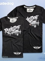 เสื้อยืดผู้หญิง rudedog รุ่น Airline (แอร์ไลน์) สีเทาดำ ไซต์ L