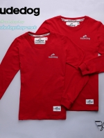เสื้อยืดแขนยาว rudedog รุ่น Basic (เบสิค) สีแดง ไซต์ L