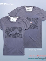 เสื้อยืดแขนสั้น rudedog รุ่น Cage "เคช" สีเทาอ่อน