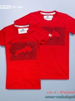 เสื้อยืดแขนสั้น rudedog รุ่น Cage "เคช" สีแดง