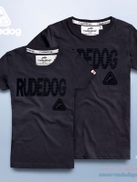 เสื้อยืดแขนสั้น Rudedog รุ่น Fast Lane (ฟาสต์เลน) สีเทาเข้ม ( Dark Gray )
